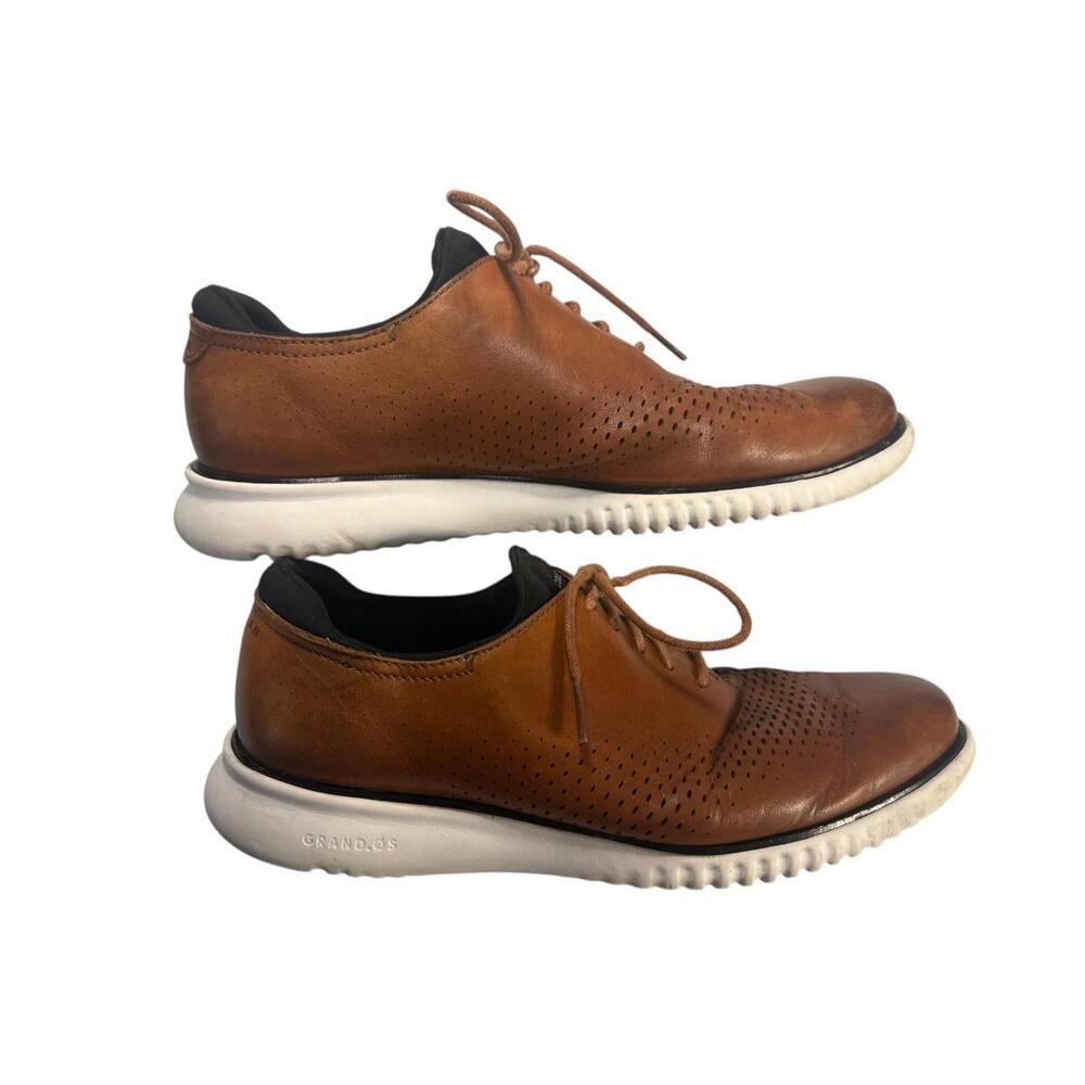 Cole Haan 2.Zerogrand Men's Size 10 M Brown Laser Lined Wingtip Shoes C27879 008